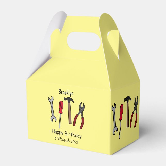 Tecknad för Carpentry verktyg Presentaskar (Framsidan Sidan)