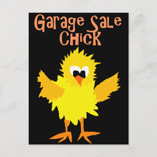 Tecknad för Chick av  från Funny Garage Sale Vykort (Framsida)