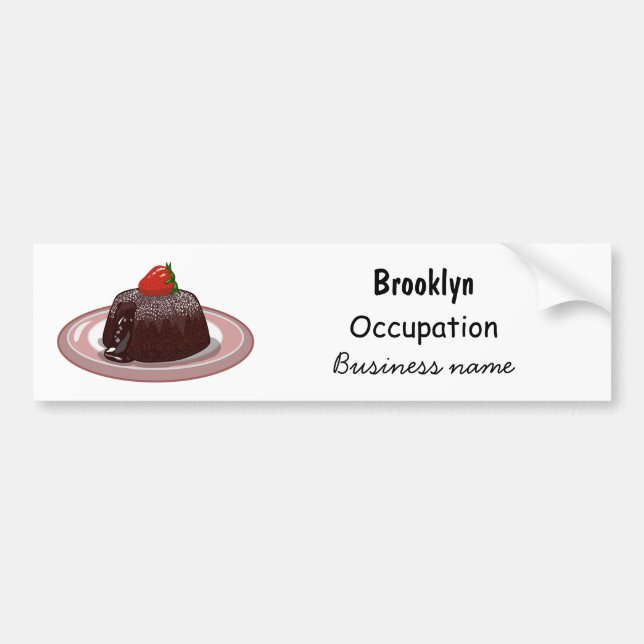 Tecknad för chokladkaka bildekal (Framsidan)