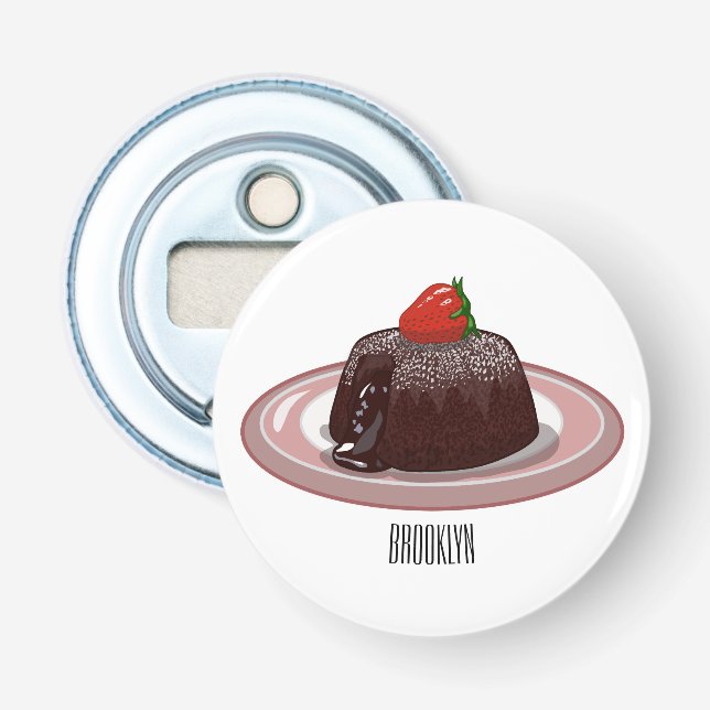 Tecknad för chokladkaka flasköppnare (Framsidan)