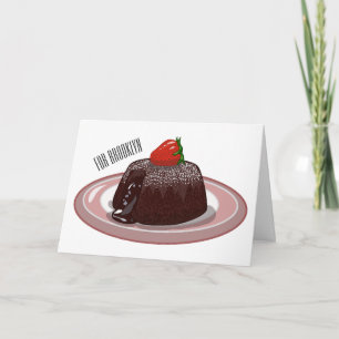 Tecknad för chokladkaka kort