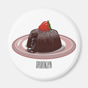 Tecknad för chokladkaka magnet