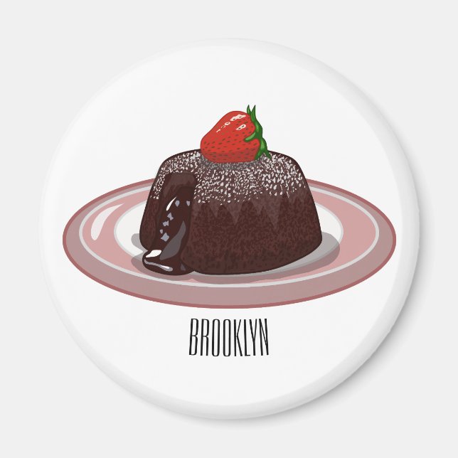 Tecknad för chokladkaka magnet (Framsidan)