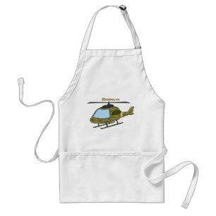 Tecknad för Cute Army-kamouflage-helikopter Förkläde