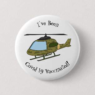 Tecknad för Cute Army-kamouflage-helikopter Knapp