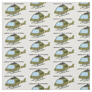 Tecknad för Cute Army-kamouflage-helikopter Tyg