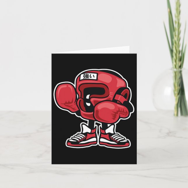 Tecknad för Cute-funny och unik Boxing Champion oc Kort (Framsida)