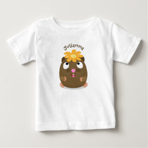 Tecknad för Cute guinea gris lycklig T Shirt