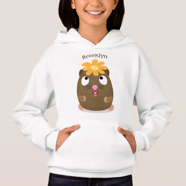 Tecknad för Cute guinea gris lycklig T Shirt (Framsida)
