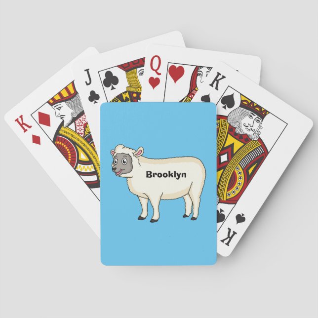 Tecknad för Cute lycklig får Casinokort (Baksidan)