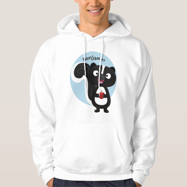 Tecknad för Cute lycklig-segment Hoodie (Framsida)