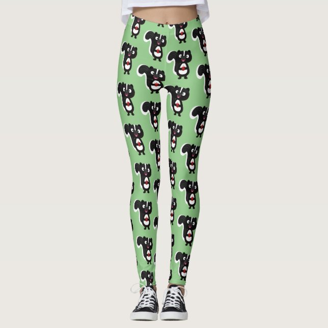 Tecknad för Cute lycklig-segment Leggings (Framsida)