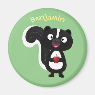 Tecknad för Cute lycklig-segment Magnet