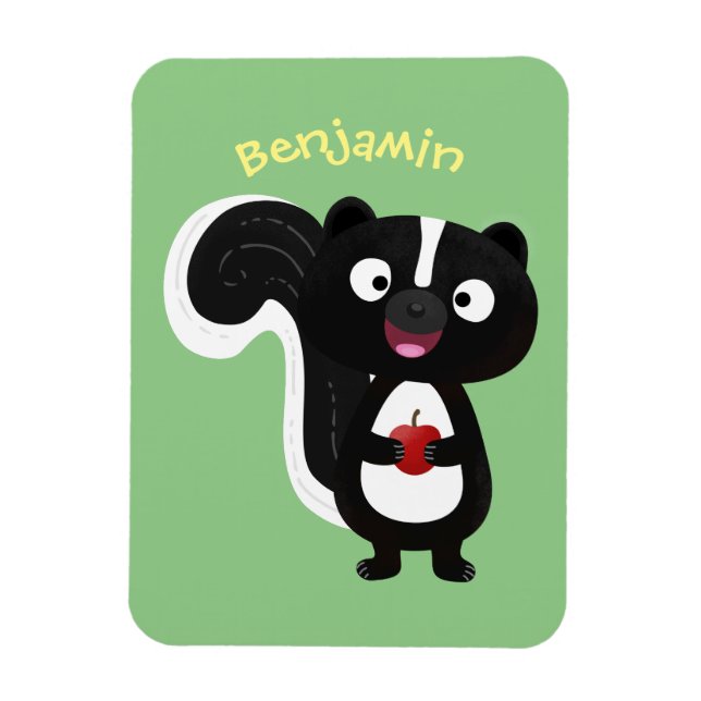 Tecknad för Cute lycklig-segment Magnet (Vertikal)