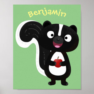 Tecknad för Cute lycklig-segment Poster