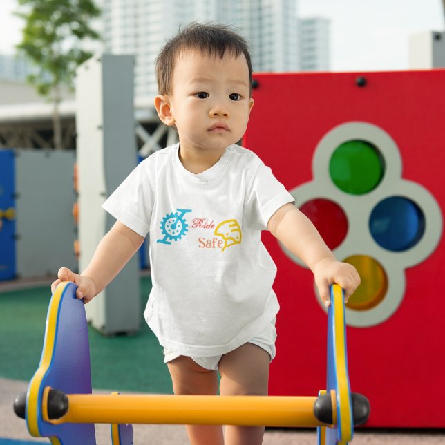 Tecknad för cykelhjälmet Peddle T Shirt (baby safety and comfort cycling. )