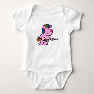 Tecknad för den berömda jägaren gris välj bakgru t shirt