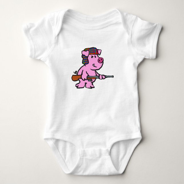 Tecknad för den berömda jägaren gris | välj bakgru t shirt (Framsida)