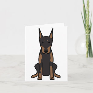 Tecknad för DobermanPinscherhund Kort