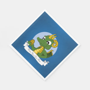 tecknad för dragning av grönt pappersservett