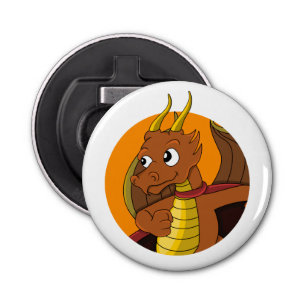 tecknad för dragning av orange flasköppnare