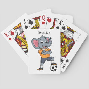 Tecknad för Elephant-fotbollsspelare Casinokort