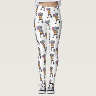 Tecknad för Elephant-fotbollsspelare Leggings