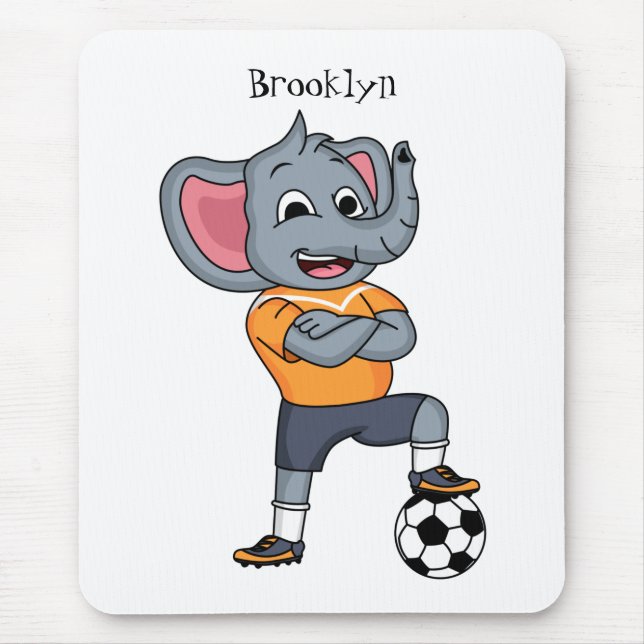 Tecknad för Elephant-fotbollsspelare Musmatta (Framsidan)