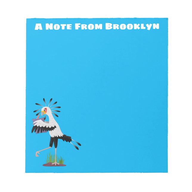 Tecknad för fågelskrivsedlar anteckningsblock (Framsida)