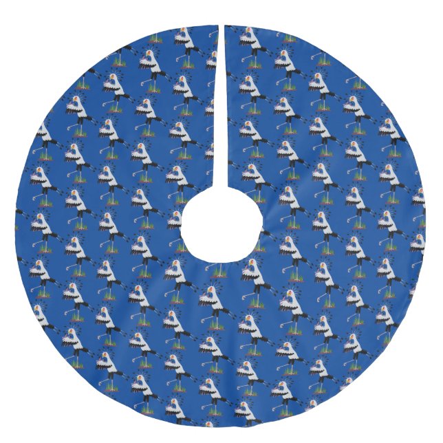 Tecknad för fågelskrivsedlar julgransmatta borstad polyester (Framsidan)