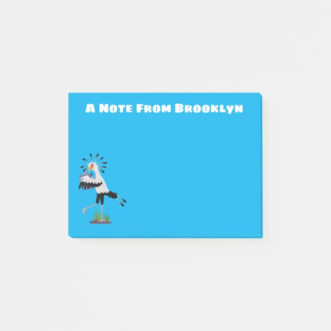 Tecknad för fågelskrivsedlar post-it block (Framsida)