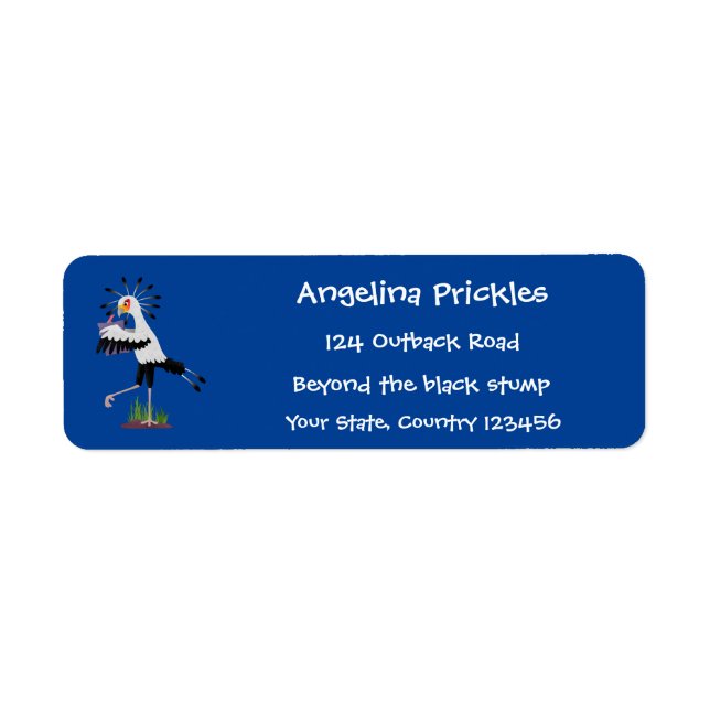 Tecknad för fågelskrivsedlar returadress etikett (Framsidan)