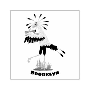 Tecknad för fågelskrivsedlar stämpel