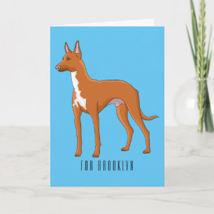 Tecknad för faraoh hound-hund kort