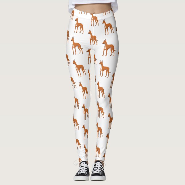 Tecknad för faraoh hound-hund leggings (Framsida)