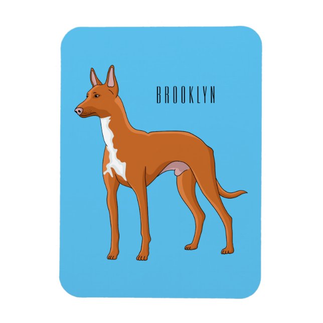 Tecknad för faraoh hound-hund magnet (Vertikal)