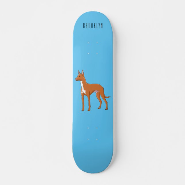Tecknad för faraoh hound-hund mini skateboard bräda 18,5 cm (Framsida)