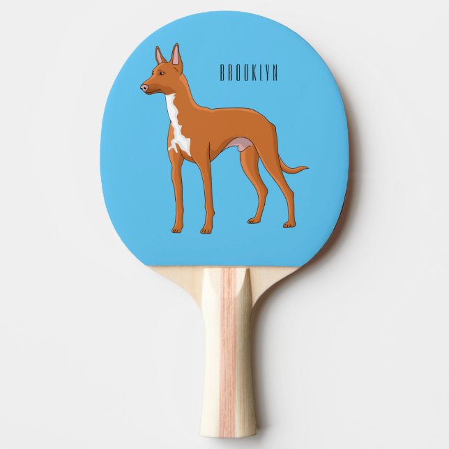 Tecknad för faraoh hound-hund pingisracket (Framsidan)