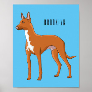 Tecknad för faraoh hound-hund poster