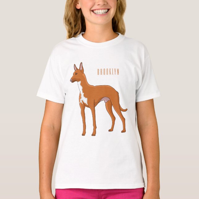 Tecknad för faraoh hound-hund t shirt (Framsida)