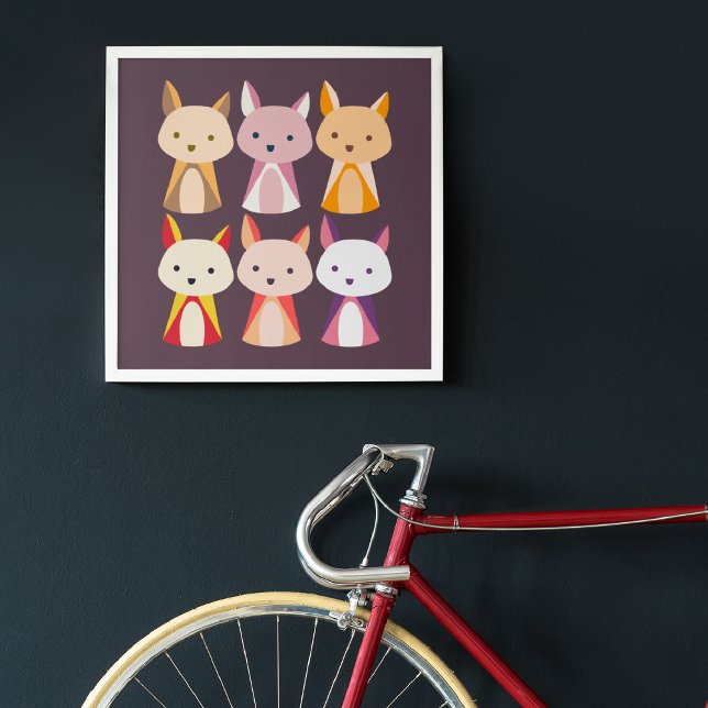 Tecknad för färgfox fototryck (Skapare uppladdad)