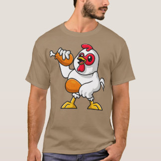 Tecknad för färsk kyckling, ostf Holding Fried Chi T Shirt