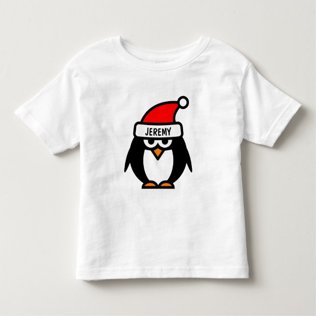 Tecknad för fin julpenguin | Barn t shirts (Framsida)