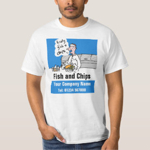 Tecknad för fisk och Chip för att anpassa T Shirt