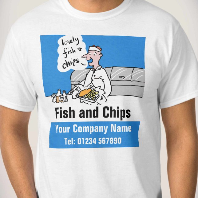 Tecknad för fisk och Chip för att anpassa T Shirt (Skapare uppladdad)