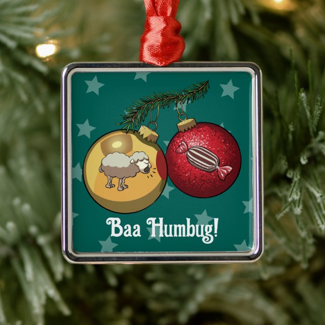 Tecknad för fjälljulskandy Baa Humbug Julgransprydnad Metall (Träd)