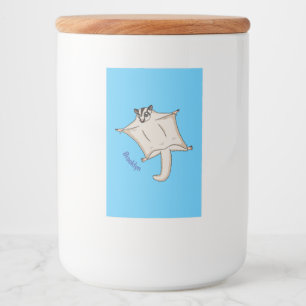 Tecknad för flygande sockerreglage mat etikett