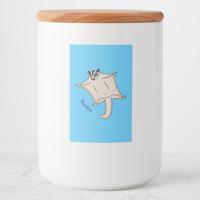 Tecknad för flygande sockerreglage mat etikett (Framsida)