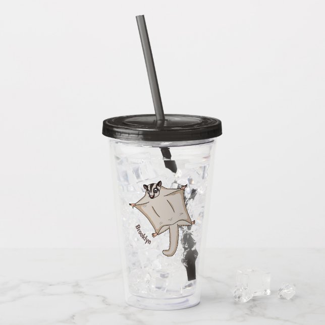 Tecknad för flygande sockerreglage take away mugg (Framsida Ice)