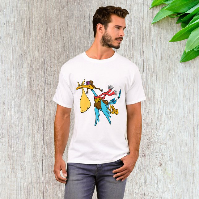 Tecknad för flygande stork med Goggles och Baby Bu T Shirt (Skapare uppladdad)